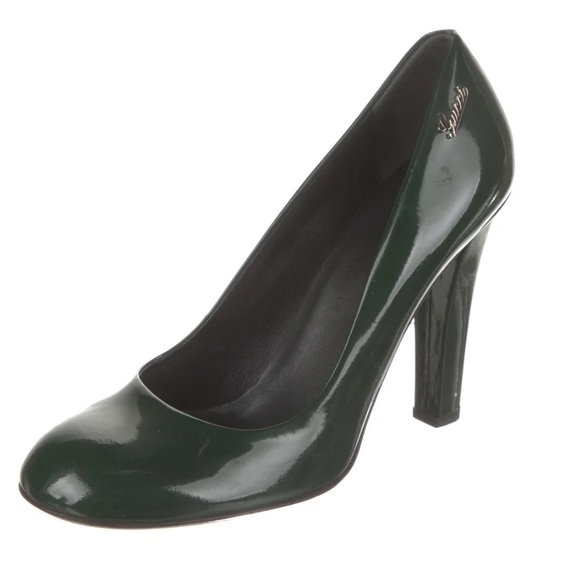 Patent Leather Green Gucci Heels - Picture 3 of 9